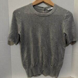 Zara Heather Gray Knit Top